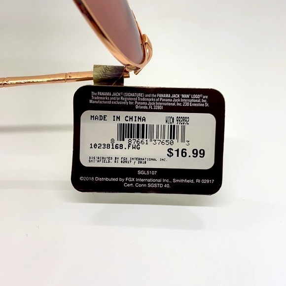 Panama Jack Sunglasses Rose Tone Frames and lenses with 3 Free Items. - Picture 4 of 9